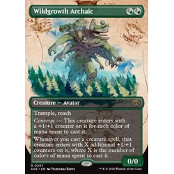 Magic löskort: Secrets of Strixhaven: Wildgrowth Archaic (alternative art) (Foil)
