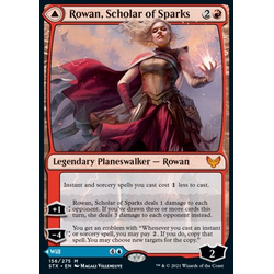Magic Löskort: Strixhaven: School of Mages: Rowan, Scholar of Sparks // Will, Scholar of Frost