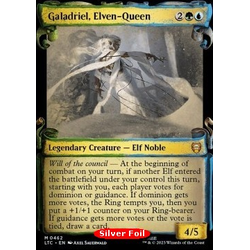 Magic löskort: Commander: The Lord of the Rings: Tales of Middle-earth: Galadriel, Elven-Queen (alternative art) (Silver Foil)