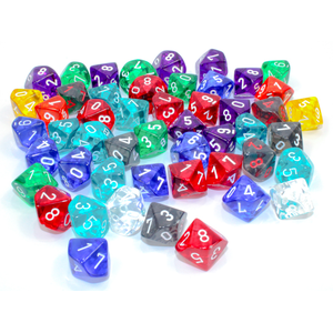 Chessex: Dark Blue/white D10 (1 st)