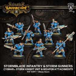 Cygnar Stormblade Infantry & Storm Gunners (Unit, 9)