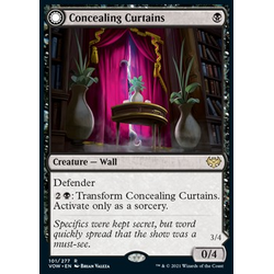 Magic löskort: Innistrad: Crimson Vow: Concealing Curtains // Revealing Eye (Foil)