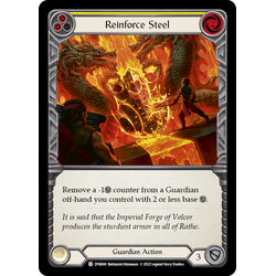 FaB Löskort: Dynasty: Reinforce Steel (Yellow) (Rainbow Foil)