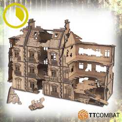 World War: The City, Corner and Dilapidated Rowhouse Destroyed (25/28mm)