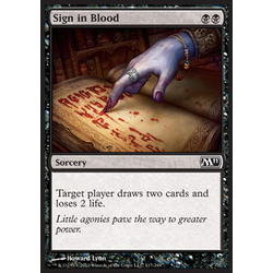 Magic Löskort: Core Set 2011 (M11): Sign in Blood