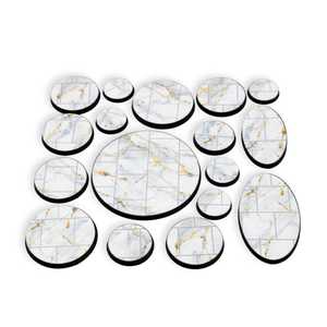 Safe & Sound: Instabases White Marble 32mm Round (plastic) (10)