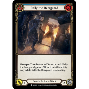 FaB Löskort: Monarch 1st Edition: Rally the Rearguard (Blue) (Rainbow Foil)