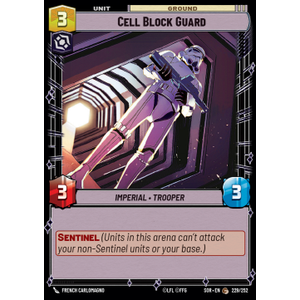 Star Wars: Unlimited Löskort: Spark of Rebellion: Cell Block Guard (Foil)