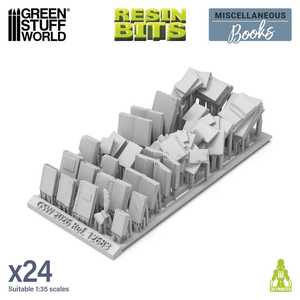 Green Stuff World: 3D Printed Resin Set - Resin Books (21) (1:35)