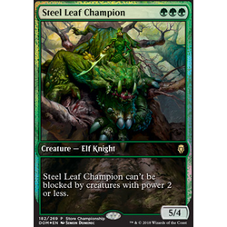 Magic löskort: Dominaria: Steel Leaf Champion (Promo) (Foil) (Spansk)